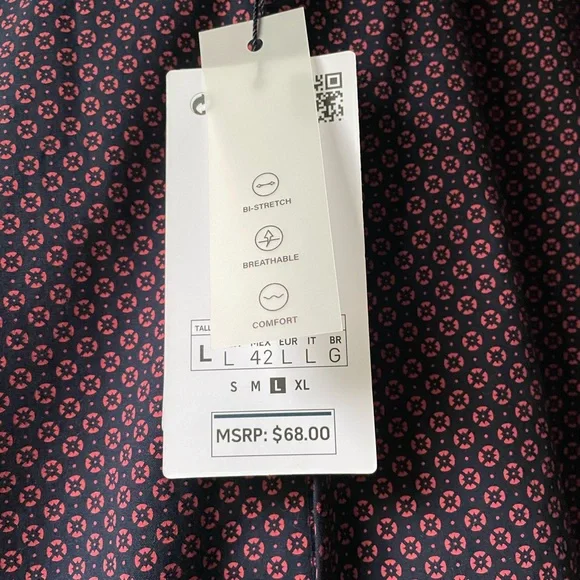 Men’s Navy & Red Button Down Dress Shirt - Picture 3 of 5